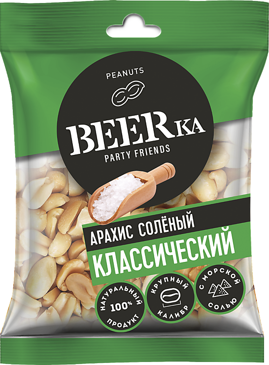 «Beerka», арахис жареный, солёный, 90 г