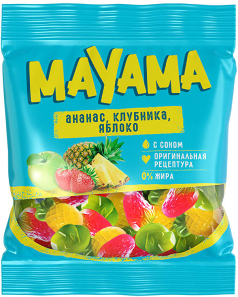 «Mayama», мармелад жевательный в форме ягод и фруктов, 70 г