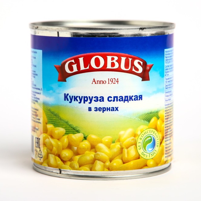 Кукуруза сладкая «GLOBUS», 340г