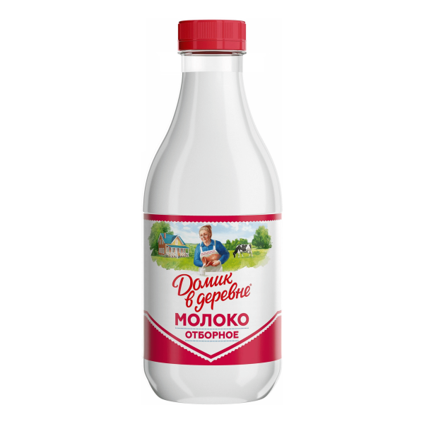 Молоко 3,7%  Домик в Деревне Отборное БЗМЖ пастеризованное ,930 Мл