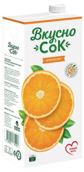 Напиток сокосодержащий «Вкусно Сок» Апельсиновый, 0,95 л