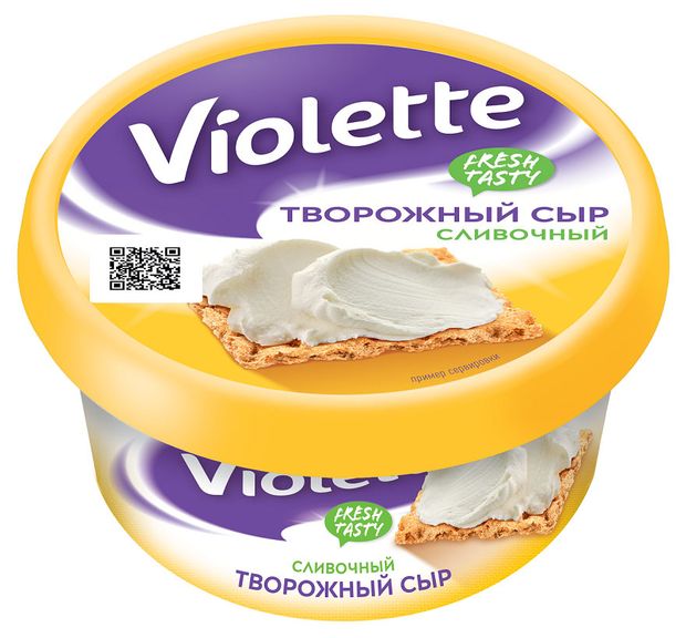 Сыр творожный Violette сливочный 70% БЗМЖ, 140 г