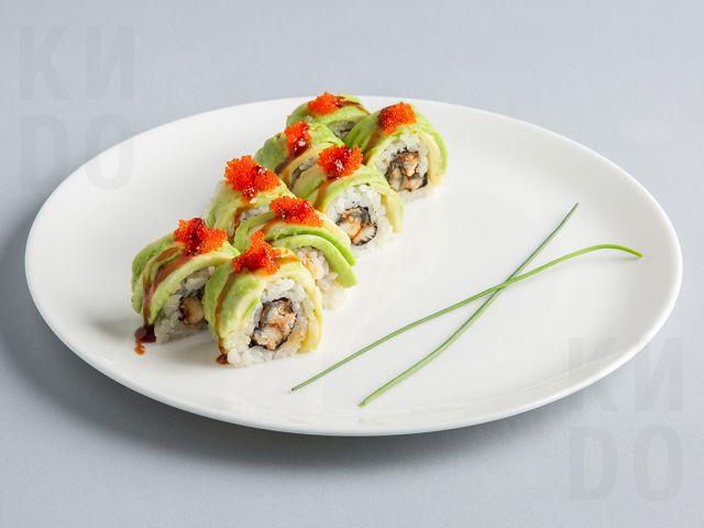 Ролл с угрём и авокадо