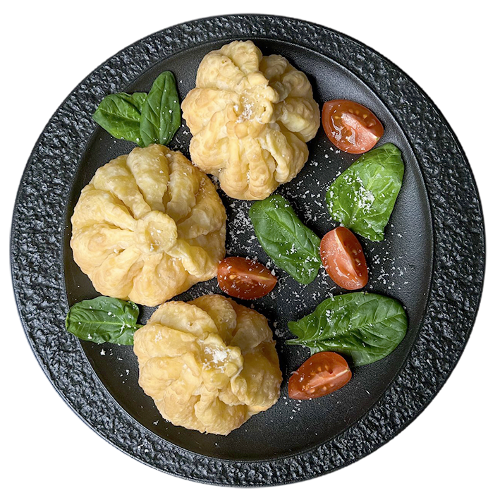 Жареные хинкали с сыром