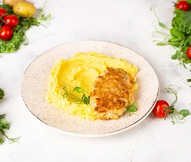 Котлета пожарская с картофельным пюре