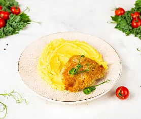 Шницель куриный с картофельным пюре