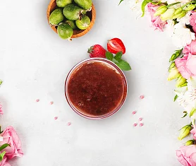 Клубника с фейхоа протертые с сахаром