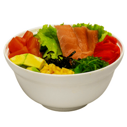 Поке с копченным лососем