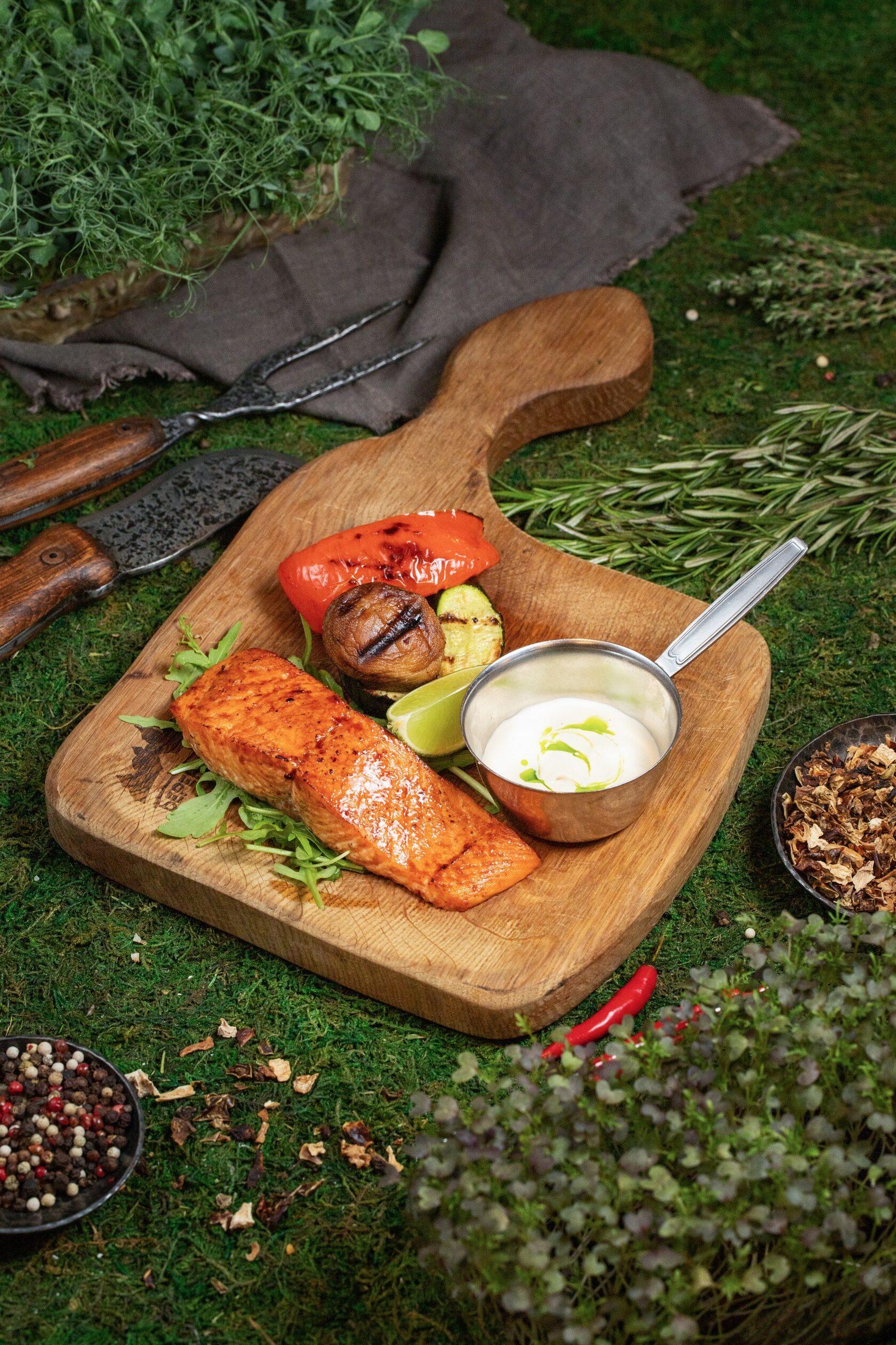 Лосось в медовой глазури