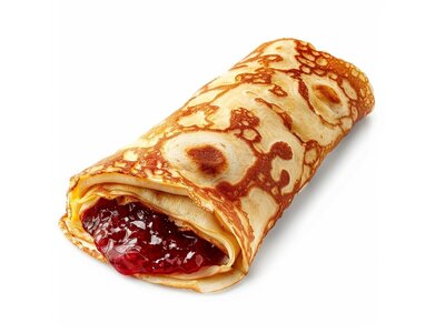 Блин с клубничным джемом