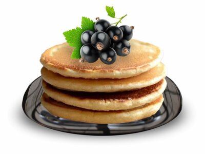 Пузиблинчики с топпингом черная смородина