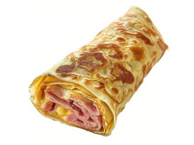 Блин с сыром и ветчиной