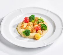 Гребешки с пюре из сельдерея