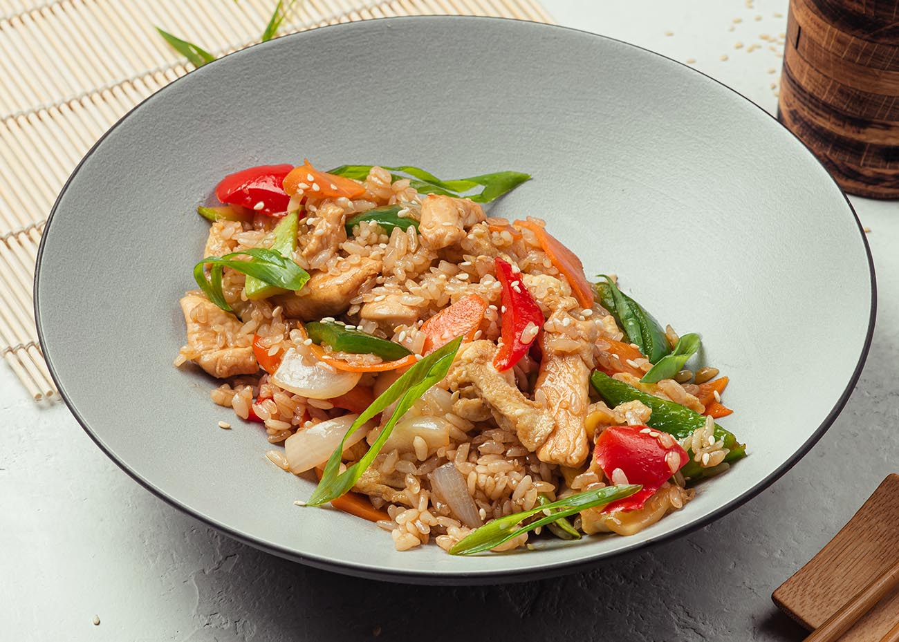 Рецепт блюда Курица терияки с рисом и овощами по шагам с фото и временем приготовления