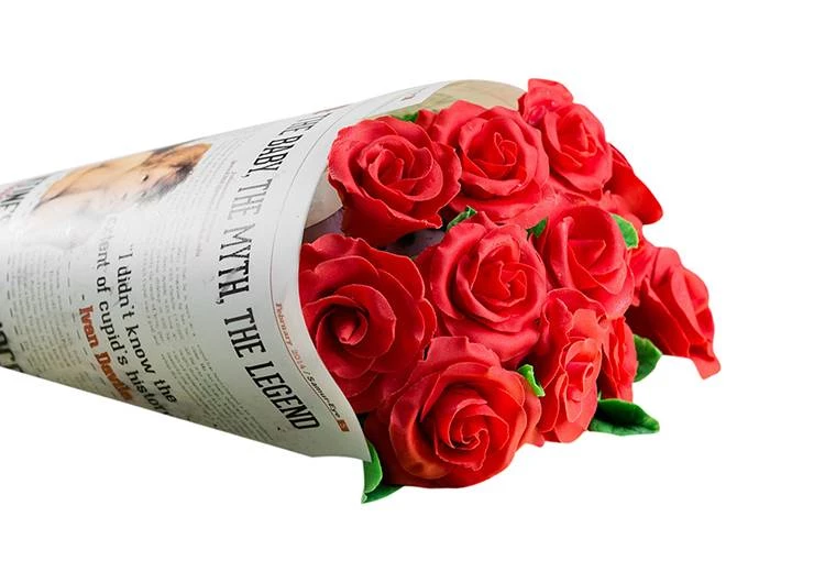 Торт «Розы в газете»
