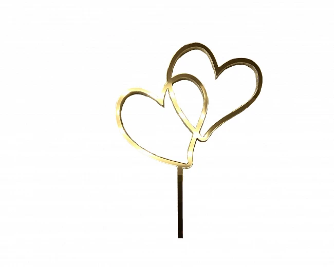 Топпер зеркальный "Сердца"