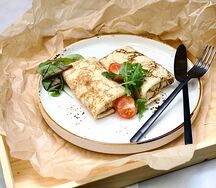 Блины с ветчиной и сыром