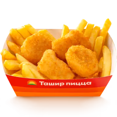 Снэк бокс с наггетсами и картофелем фри из Ташир