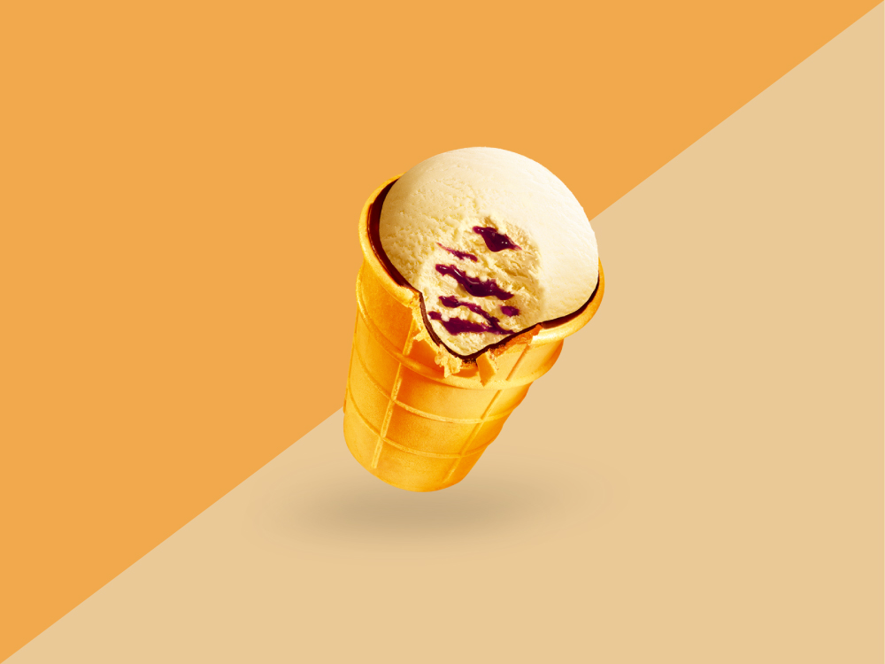 Мороженое Золотой Стандарт Пломбир С Черникой