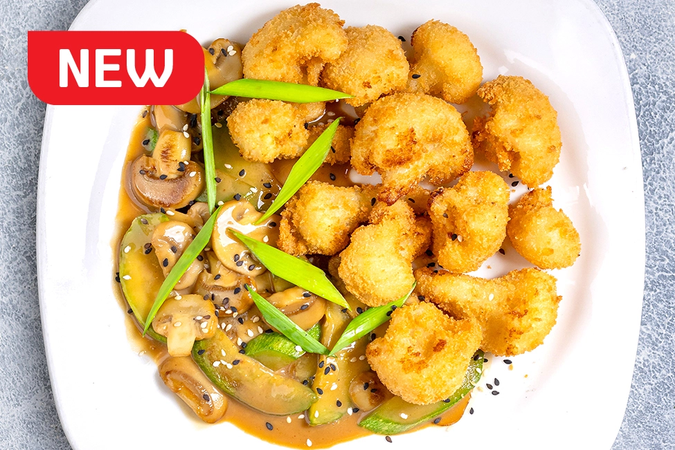 Цветная капуста с грибами и цукини