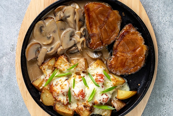 Буженина с картофелем и грибами