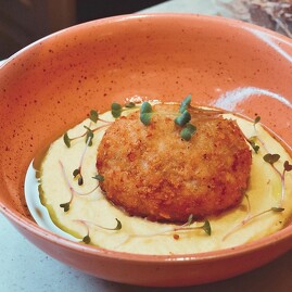 Куриная котлета с креветками