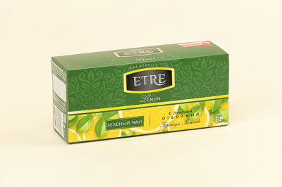«ETRE», lemon чай зелёный с лимоном, 25 пакетиков, 50 г