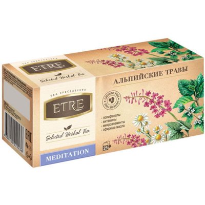 «ETRE», чайный напиток Meditation Альпийские травы, 37 г