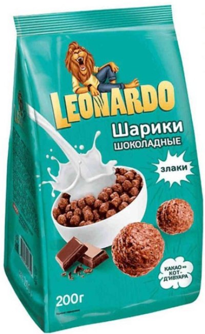 «Leonardo», готовый завтрак «Шоколадные шарики», 200 г