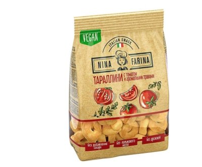 «Nina Farina», тараллини с томатом и ароматными травами, 180 г