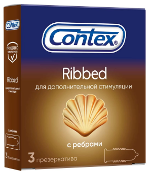 Contex презерватив ribbed с ребрышками 3 шт.