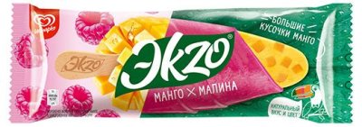 Ekzo мороженое эскимо в фруктовой глазури Манго-Малина 70 гр