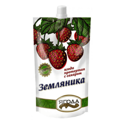 Земляника Сибирская ягода протертая с сахаром 280 г