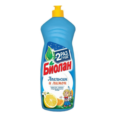 Жидкость для мытья посуды Биолан Апельсин и лимон 900 мл