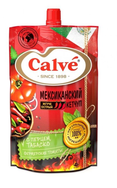 Кетчуп «Calve» Мексиканский с перцем табаско, 350г
