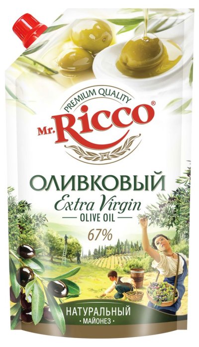 Майонез «Mr.Ricco» Оливковый 67%, 360г