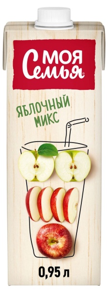 Напиток сокосодержащий «Моя Семья» Яблочный микс, 0,95 л