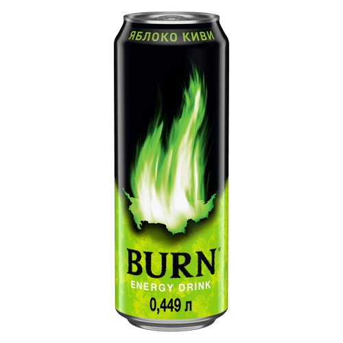 Напиток энергетический Burn Яблоко Киви, 449 мл