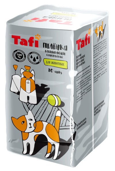 Пеленки для животных "Tafi", 60х40 см, 10шт