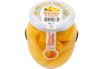 Персики «Домашние сладости», консервированные, 530гб
