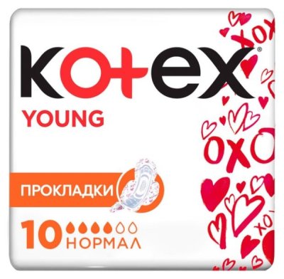 Прокладки гигиенические Kotex Young Normal, 10 шт