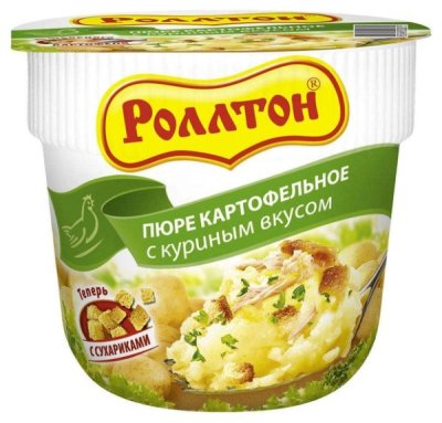 Пюре картофельное «Роллтон» с курицей, 40 г