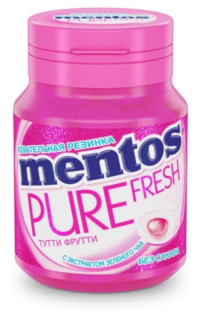 Резинка жевательная Mentos Pure fresh Тутти-Фрутти, 54 г
