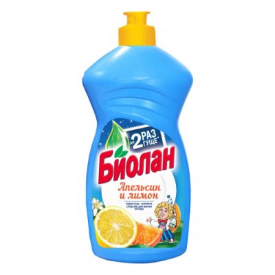 Средство для мытья посуды Биолан Апельсин и лимон, 450 мл