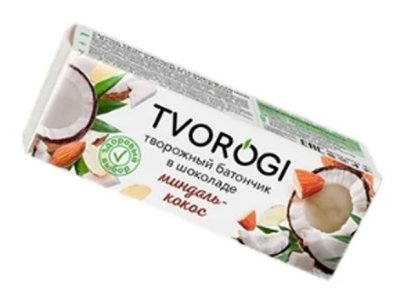 Сырок творожный Tvorogi миндаль-кокос глазированный 15%, 45 г