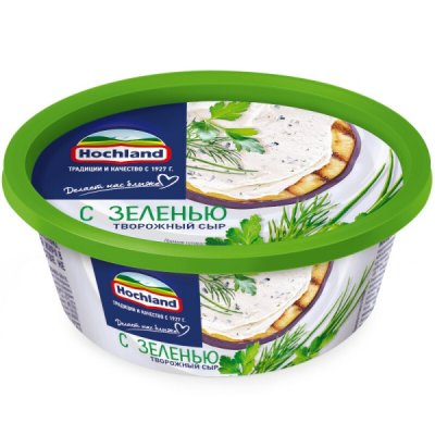 Сыр творожный Hochland с зеленью 60%, 140г