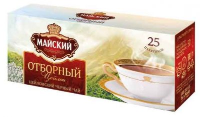 Чай черный «Майский» Отборный» в пакетиках, 25х2 г