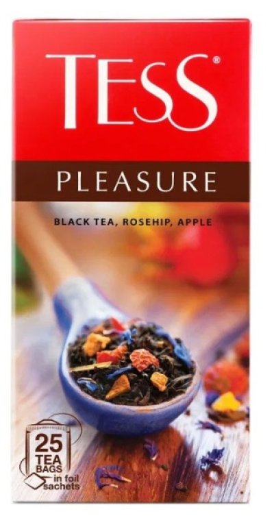 Чай черный Tess Pleasure с добавками в пакетиках, 25 шт