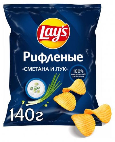 Чипсы картофельные Lay's со вкусом сметаны и лука, 140 г