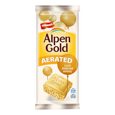 Шоколад Alpen Gold Aerated белый пористый 80 г